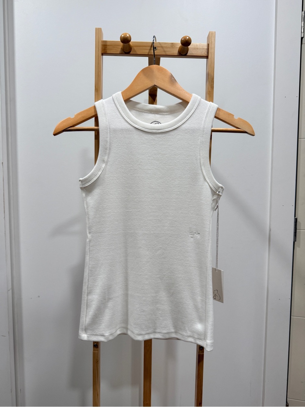 Sleeveless Cream Ribbed Tank Top — Minimal Everyday Essential